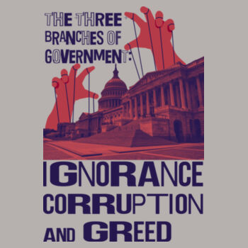 Three Branches of Government Varsity Long Sleeve Tee Design
