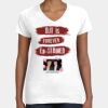 Women's Fine Jersey V-Neck Tee Thumbnail