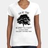 Women's Fine Jersey V-Neck Tee Thumbnail